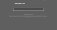 Desktop Screenshot of hoteldellavalle.it